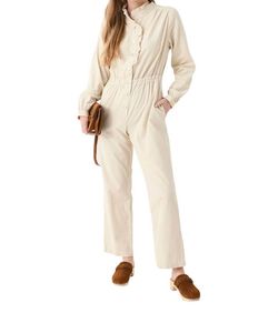Style 1-163556608-149 XIRENA White Size 12 Long Sleeve Pockets Tall Height Jumpsuit Dress on Queenly