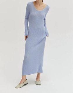 Style 1-173817955-70 CRESCENT Blue Size 0 V Neck Long Sleeve Straight Dress on Queenly