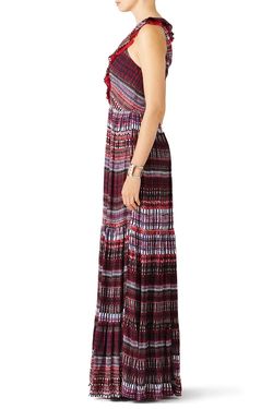 Style 1-1857862102-5657-1 SALONI Red Size 2 Polyester Free Shipping V Neck Straight Dress on Queenly