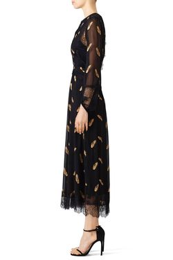 Style 1-1941618435-5672-1 THE KOOPLES Black Size 12 Plus Size Tall Height Print Polyester Cocktail Dress on Queenly