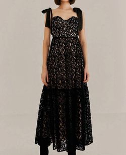 Style 1-2210196972-74 FARM RIO Black Size 4 Tall Height Lace Free Shipping Straight Dress on Queenly