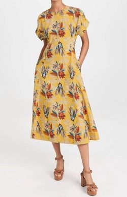 Style 1-2223169391-425 Ulla Johnson Yellow Size 8 Tall Height Free Shipping Cocktail Dress on Queenly