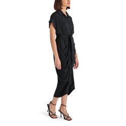 Style 1-2228810433-5 STEVE MADDEN Black Size 0 Mini V Neck Tall Height Cocktail Dress on Queenly