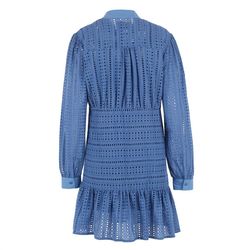 Style 1-2251953637-1691 THE SHIRT Blue Size 16 Sleeves Mini Ruffles Cocktail Dress on Queenly