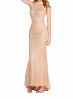 Style 1-2297743782-649 ALYCE PARIS Nude Size 2 Tall Height Rose Gold Military Straight Dress on Queenly