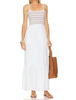 Style 1-2374923178-74 Michael Stars White Size 4 1-2374923178-74 Pockets Tall Height Straight Dress on Queenly