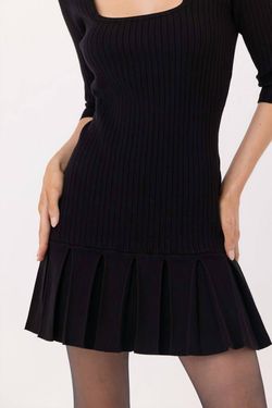 Style 1-2497287379-74 sundays Black Size 4 1-2497287379-74 Square Neck Mini Cocktail Dress on Queenly