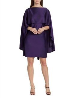 Style 1-2534799733-425 JASON WU Purple Size 8 Cape Straight Tall Height Cocktail Dress on Queenly