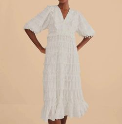 Style 1-2581442541-149 FARM RIO White Size 12 Sleeves Cocktail Dress on Queenly