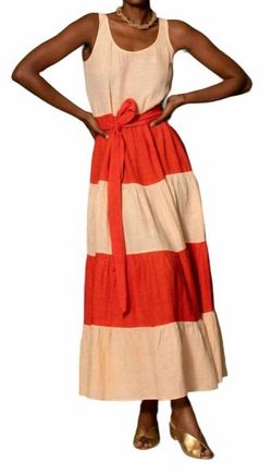 Style 1-2633976249-70 CAROLINA K Orange Size 0 Military Belt Straight Dress on Queenly