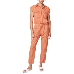 Style 1-2649418629-149 MONROW Orange Size 12 Casual Plus Size High Neck Jumpsuit Dress on Queenly
