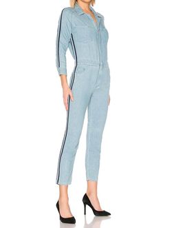 Style 1-2652852068-70 Mother Blue Size 0 1-2652852068-70 Pockets Jumpsuit Dress on Queenly