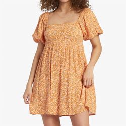 Style 1-2654127093-892 Billabong Orange Size 8 Free Shipping Mini Cocktail Dress on Queenly