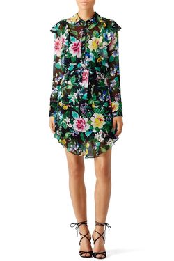 Style 1-2668302385-70-1 MARISSA WEBB Black Size 0 50 Off Floral Mini Cocktail Dress on Queenly