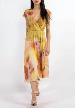 Style 1-2716441952-1901 JASON WU Yellow Size 6 Silk Tulle Cocktail Dress on Queenly