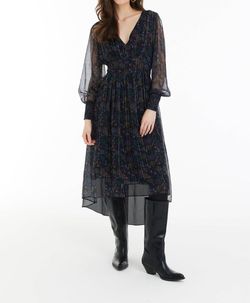 Style 1-2732836654-74 ALLISON NEW YORK Black Size 4 Long Sleeve Free Shipping Print Cocktail Dress on Queenly