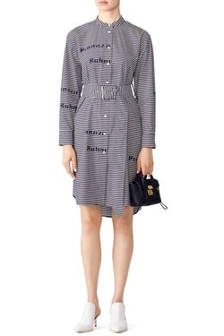 Style 1-2774087146-74-1 Proenza Schouler White Label Blue Size 4 Long Sleeve Print Sleeves Cocktail Dress on Queenly