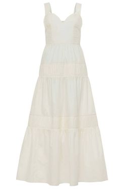 Style 1-2850768194-74 CAROLINA K White Size 4 Engagement Military Pockets Straight Dress on Queenly