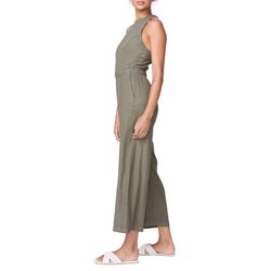 Style 1-3011882301-149 MONROW Green Size 12 Pockets Jumpsuit Dress on Queenly