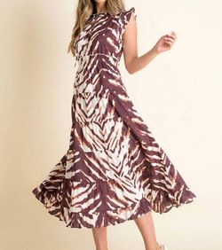 Style 1-3025790861-892 THML Brown Size 8 Tall Height Cocktail Dress on Queenly