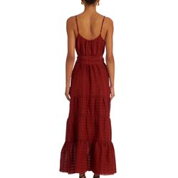 Style 1-3102902645-74 Marie Oliver Red Size 4 Spaghetti Strap Free Shipping Tall Height Straight Dress on Queenly