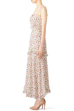 Style 1-3227643516-5648-1 Slate & Willow White Size 8 Floral Tall Height Straight Dress on Queenly