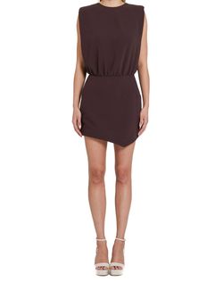 Style 1-3265595032-149 Amanda Uprichard Brown Size 12 Tall Height Keyhole Polyester Plus Size Cocktail Dress on Queenly