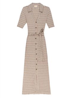 Style 1-3272443190-74 Nation LTD Nude Size 4 Belt High Neck Straight Dress on Queenly