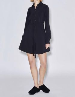 Style 1-3305010587-649 Rosetta Getty Black Size 2 Tall Height Polyester Long Sleeve Cocktail Dress on Queenly