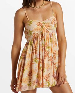 Style 1-3354025958-149 Billabong Orange Size 12 Print Peach V Neck Free Shipping Jumpsuit Dress on Queenly