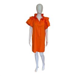Style 1-3418657253-74 PATTY KIM Orange Size 4 1-3418657253-74 Sleeves Cocktail Dress on Queenly