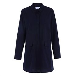 Style 1-3519498506-74 THE SHIRT Blue Size 4 Sleeves Free Shipping Navy Cocktail Dress on Queenly