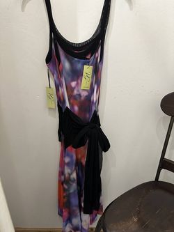 Style 1-3670679749-1691 Petit Pois By Viviana G Purple Size 16 Sheer Free Shipping Straight Dress on Queenly