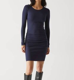 Style 1-3673831013-149 Michael Stars Blue Size 12 Long Sleeve Cocktail Dress on Queenly