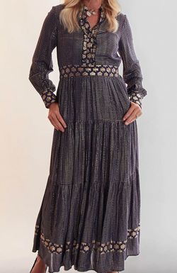 Style 1-3753719109-74 CK BRADLEY Blue Size 4 Long Sleeve Military Pockets Straight Dress on Queenly