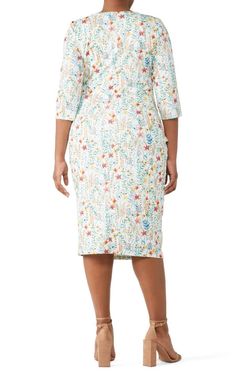 Style 1-3757373068-397-1 Jason Wu x ELOQUII White Size 14 Sleeves Print Cocktail Dress on Queenly