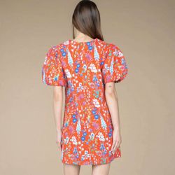 Style 1-392290229-70 Olivia James the Label Orange Size 0 Mini Print 1-392290229-70 Cocktail Dress on Queenly