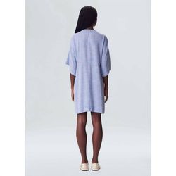 Style 1-3926345188-74 OSKLEN Blue Size 4 Sleeves Pockets Mini Cocktail Dress on Queenly