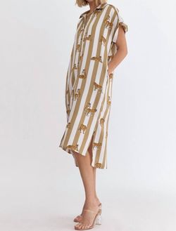 Style 1-4103304177-74 entro Brown Size 4 Tall Height Sheer Polyester High Neck Cocktail Dress on Queenly