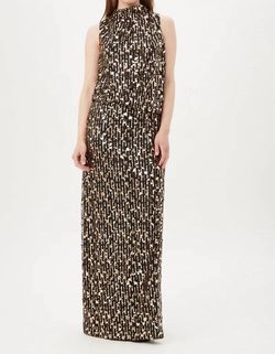 Style 1-4253688150-1901 Trina Turk Black Size 6 Sequined Straight Dress on Queenly