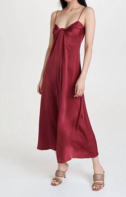 Style 1-448531637-5 Rosetta Getty Red Size 0 1-448531637-5 Satin Cocktail Dress on Queenly
