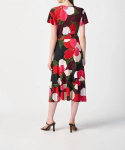 Style 1-514855901-238 Joseph Ribkoff Black Size 12 Floral Mini Cocktail Dress on Queenly