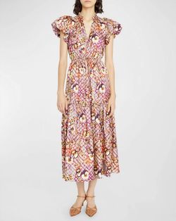 Style 1-528251896-238 Ulla Johnson Purple Size 12 Mini Ruffles Plus Size Cocktail Dress on Queenly
