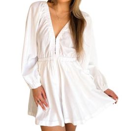 Style 1-648743049-892 lalavon White Size 8 Long Sleeve Jumpsuit Dress on Queenly