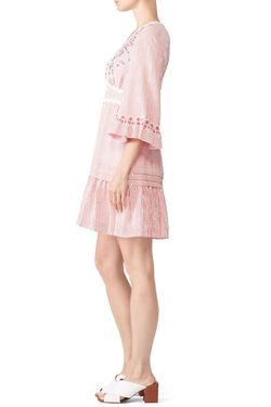 Style 1-771380327-649-1 SALONI Pink Size 2 V Neck 50 Off Mini Cocktail Dress on Queenly