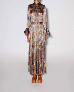 Style 1-835251026-1498 Rosetta Getty Brown Size 4 Free Shipping Long Sleeve Straight Dress on Queenly