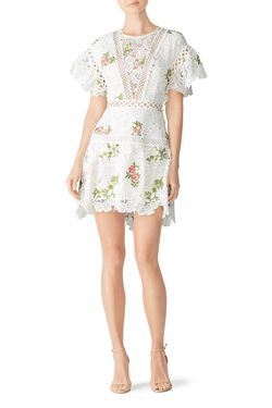 Style 1-888446457-70-1 SAYLOR White Size 0 Lace Tall Height Cocktail Dress on Queenly