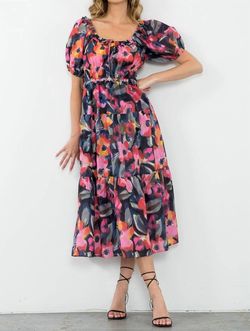 Style 1-889837128-74 THML Pink Size 4 Print Cocktail Dress on Queenly