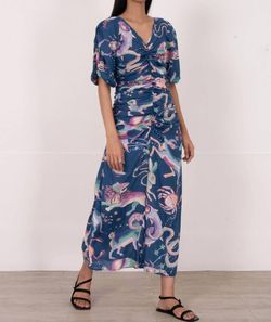 Style 1-891737139-892 BANJANAN Blue Size 8 Military Straight Dress on Queenly