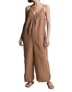 Style 1-901055518-149 NSF Brown Size 12 Tall Height Plus Size Jumpsuit Dress on Queenly